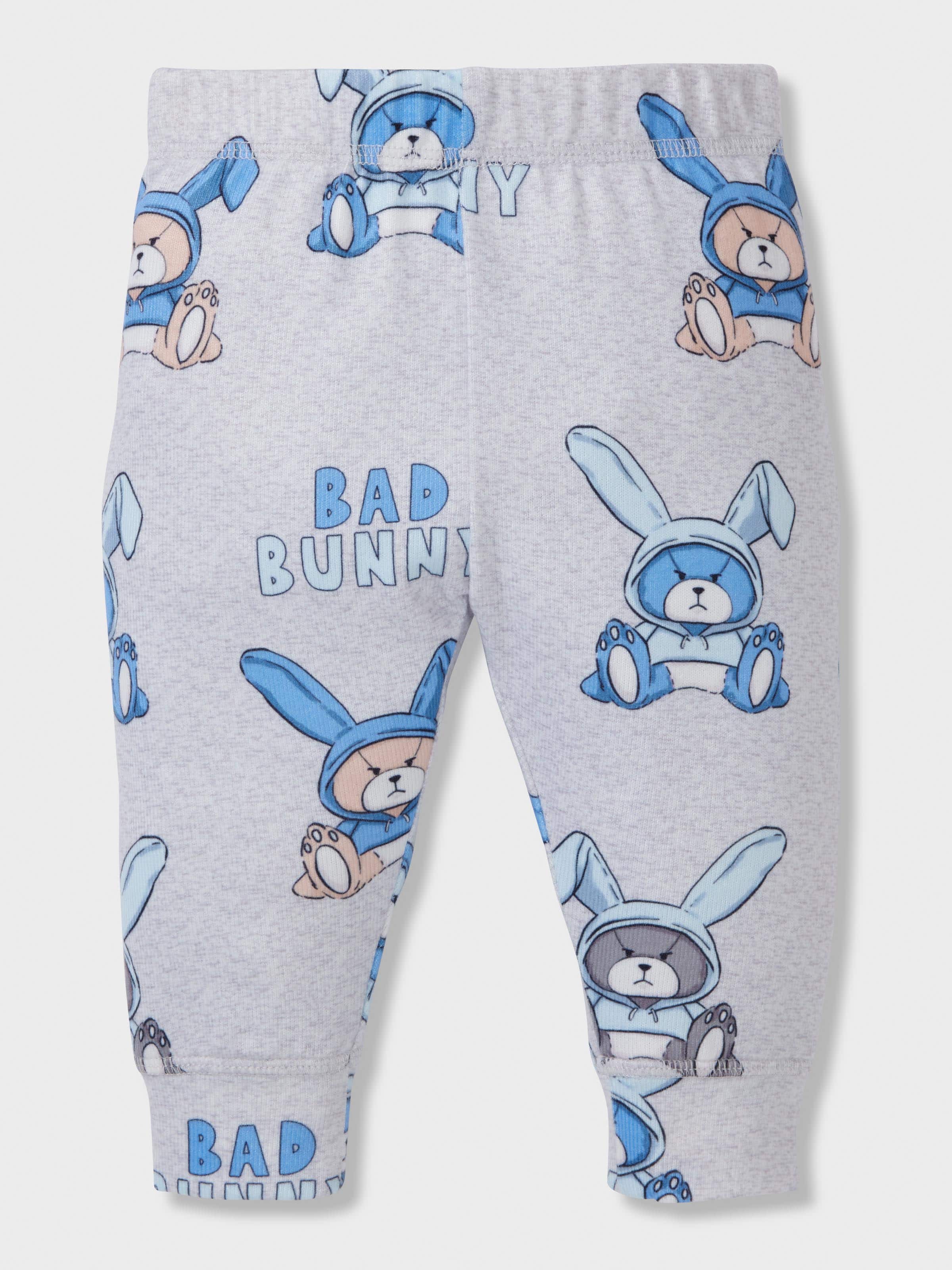 Baby Boy Bad Bunny Plush Long Pj Set