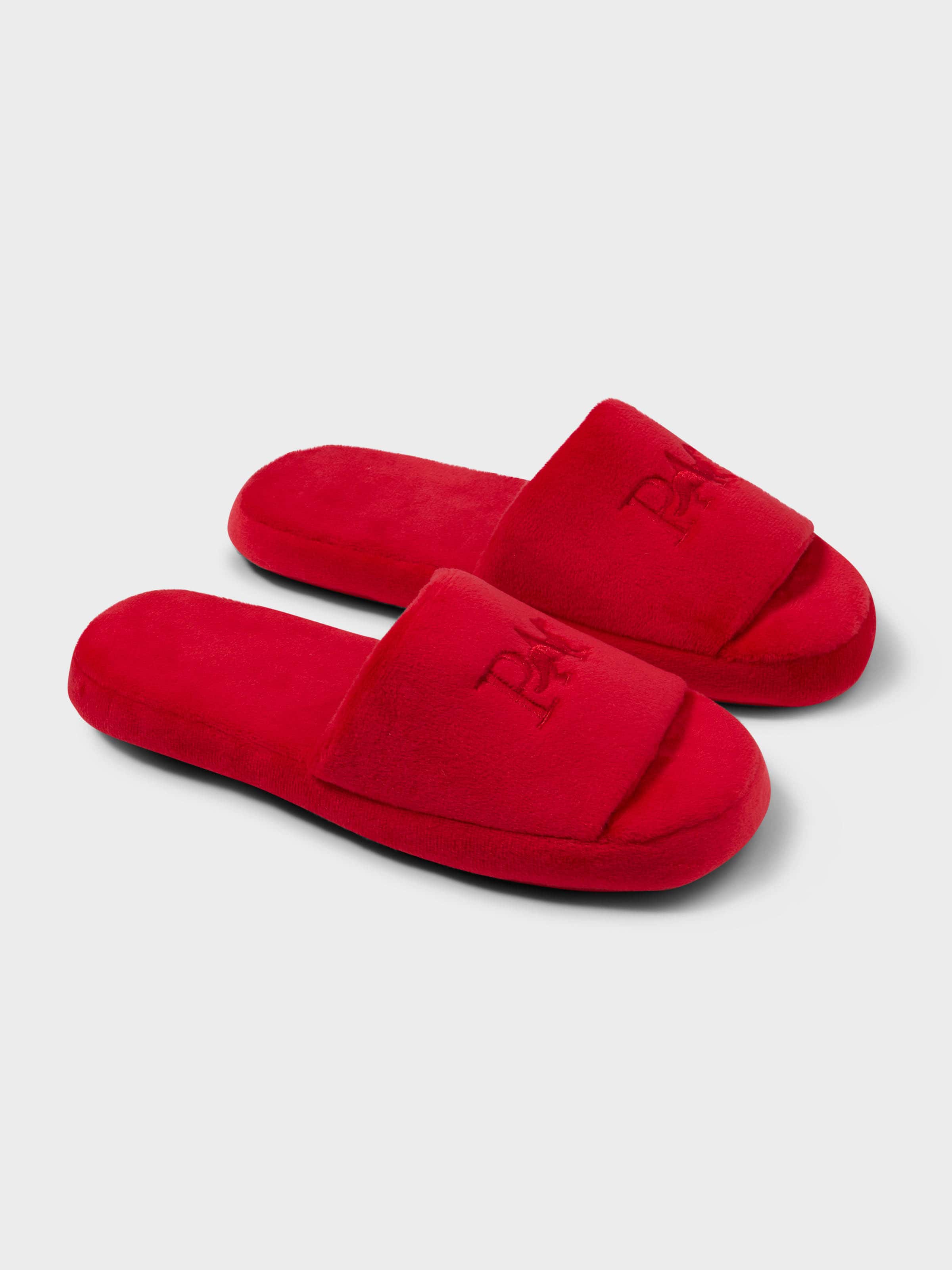 Kids Red Plush Slippers