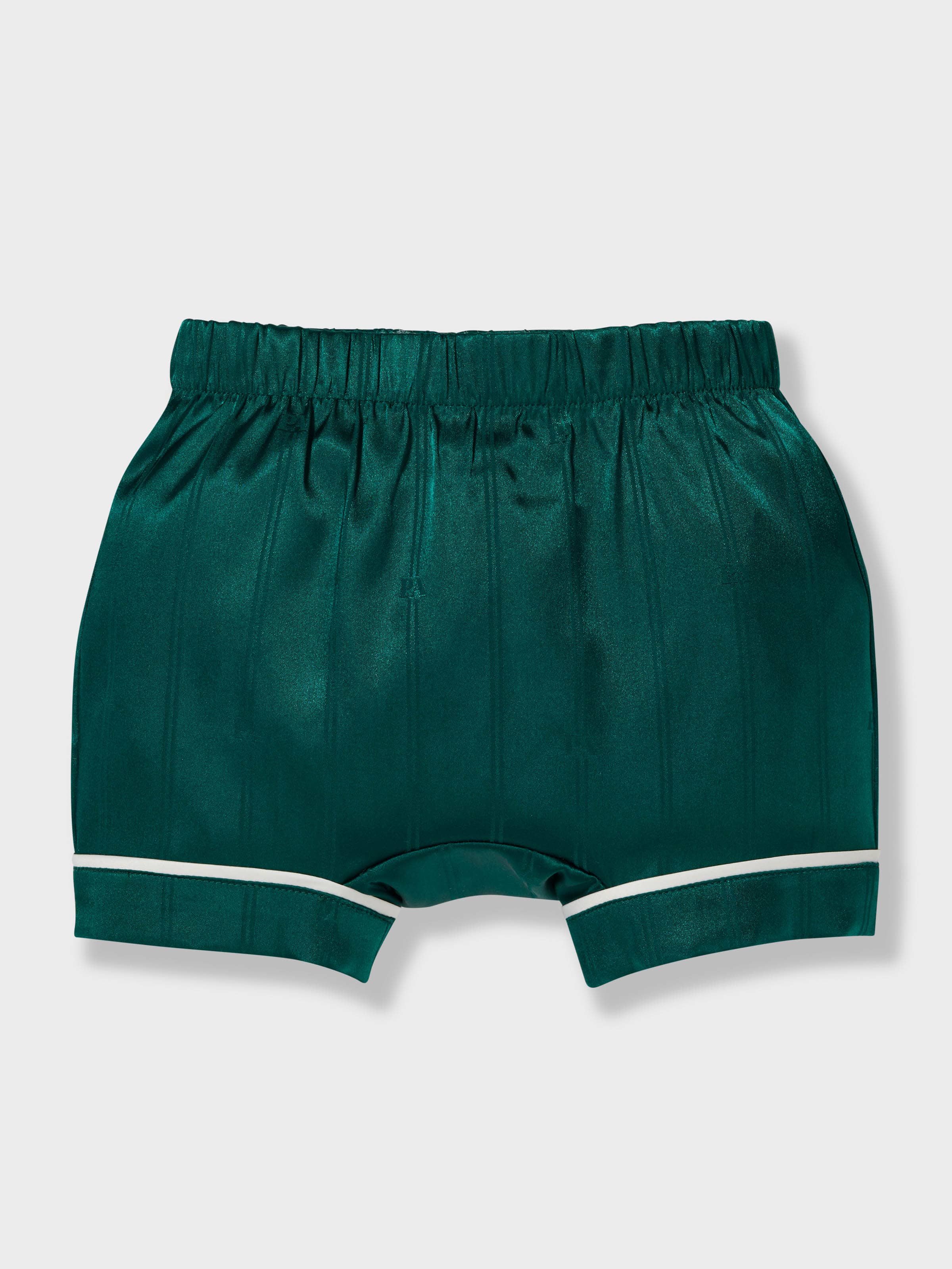 Baby Green Stripe Chic Satin Boxed Shortie Pj Set