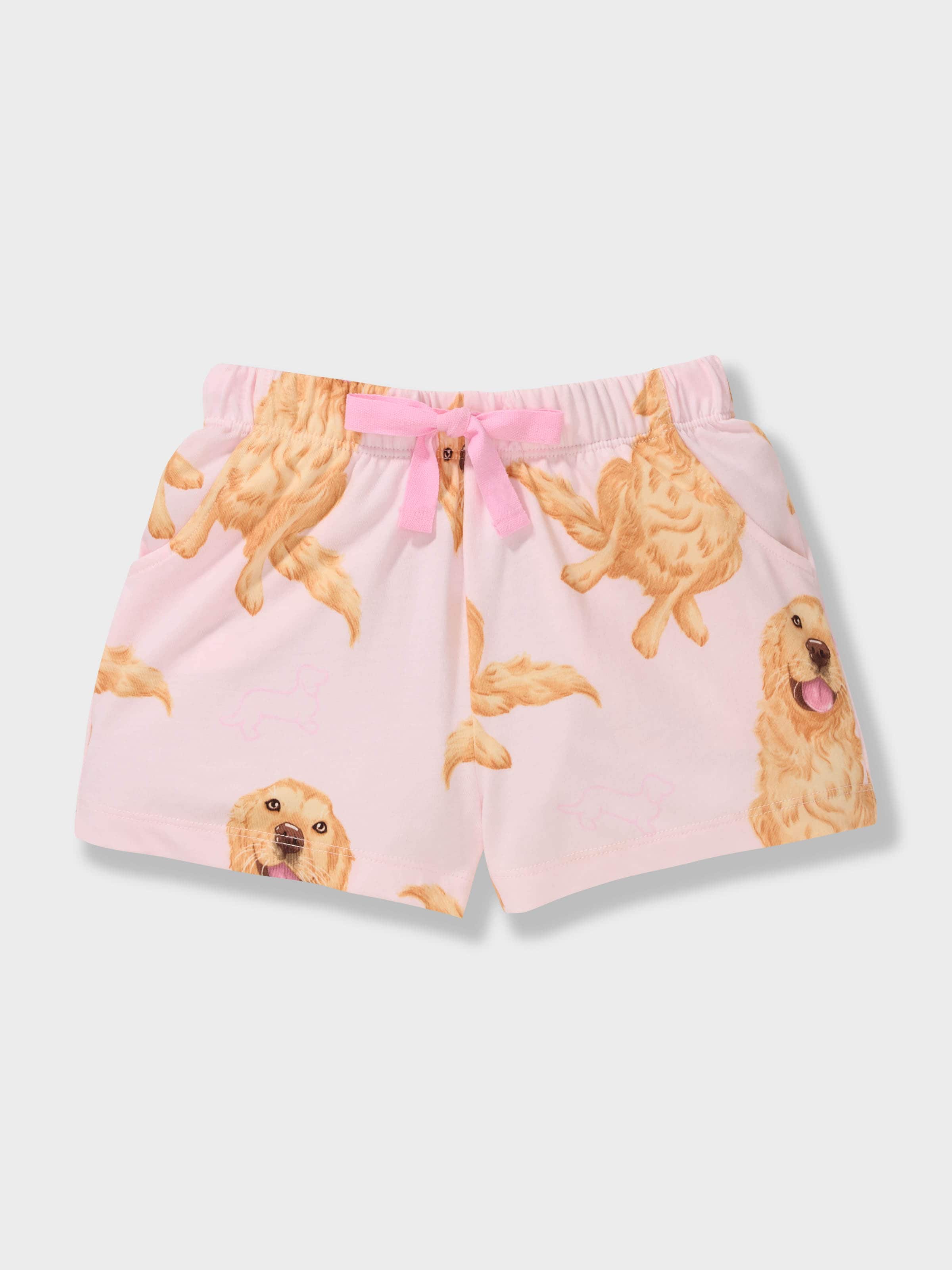 Jnr Girls Golden Retriever Short Pj Set