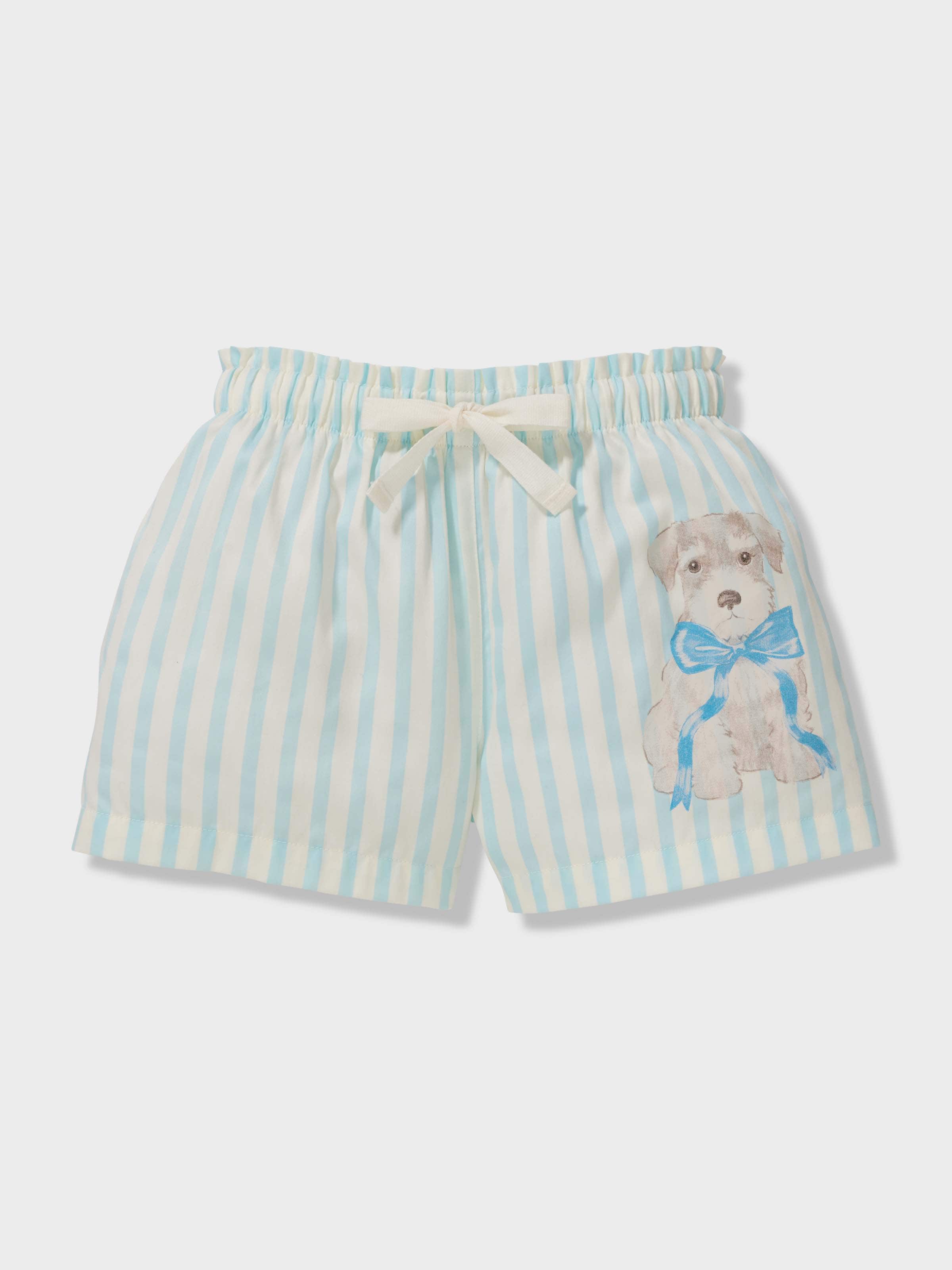 Girls Vintage Stripe Tank Short Pj Set