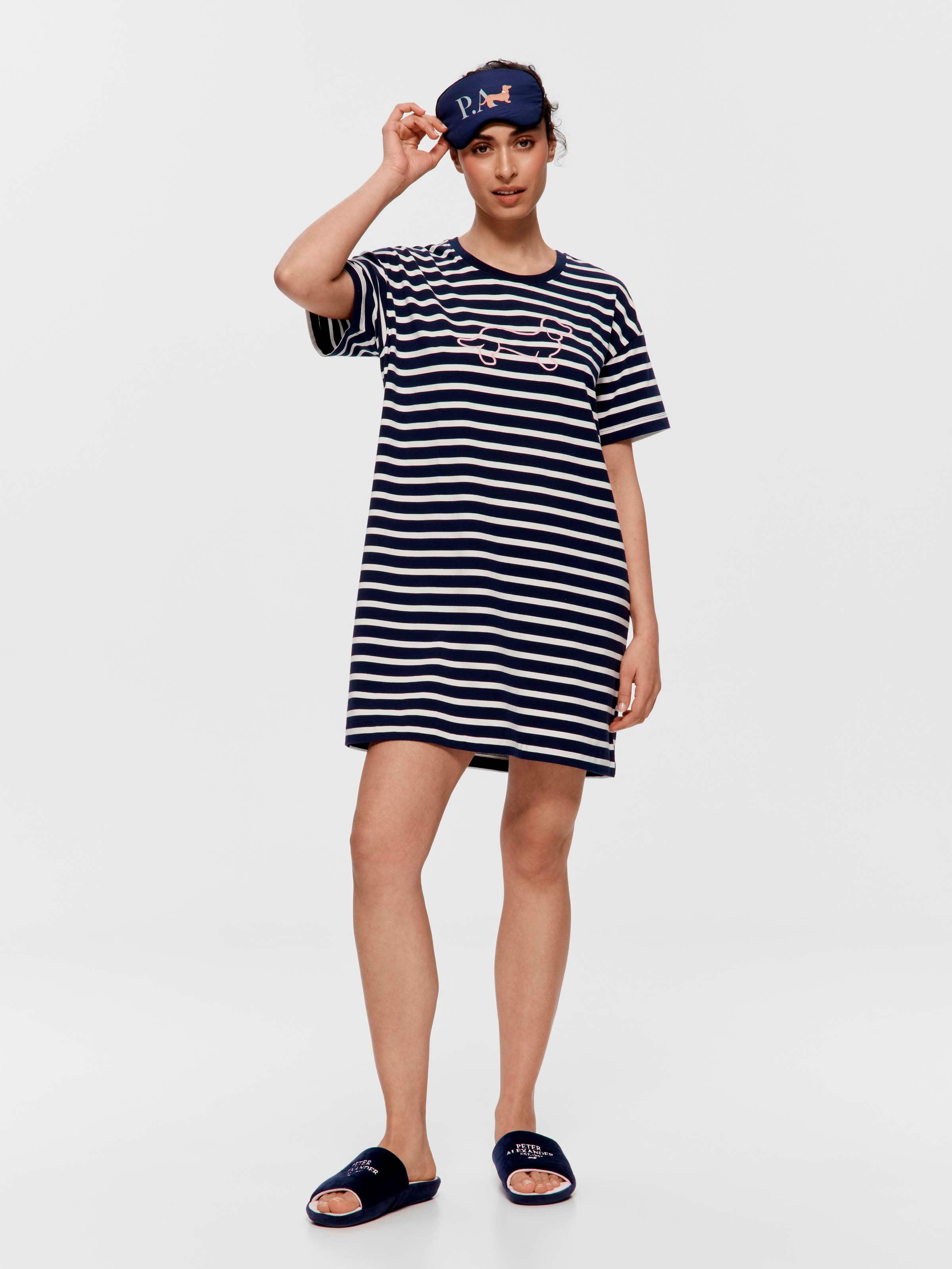 Navy Stripe Penny Sleep Tee