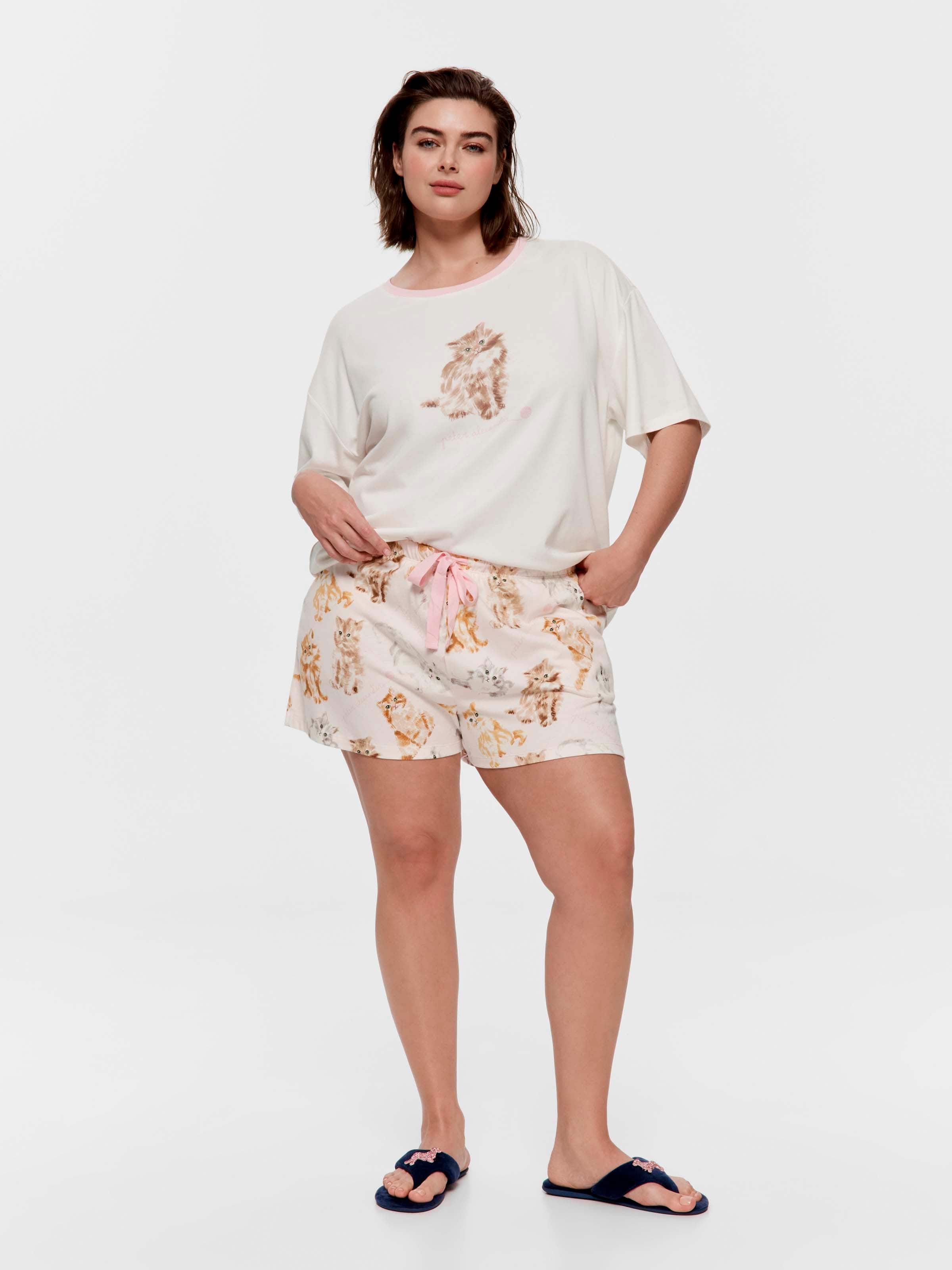 P.A. Plus Fluffy Cat Mini Short